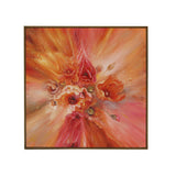 Framed artwork with a poppy floral design on a white background