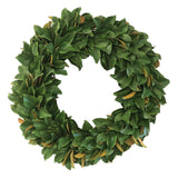 Large luxury faux magnolia leaf wreath with lush green foliage and realistic layered leaves