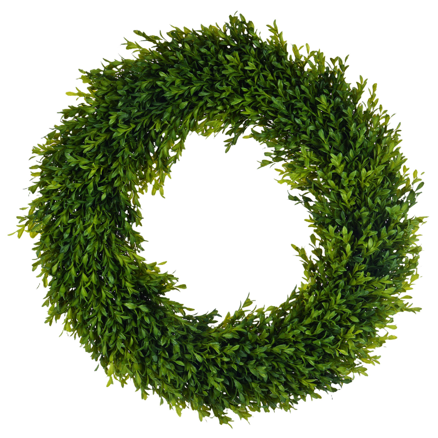 high-quality realistic faux boxwood wreath 24 inches