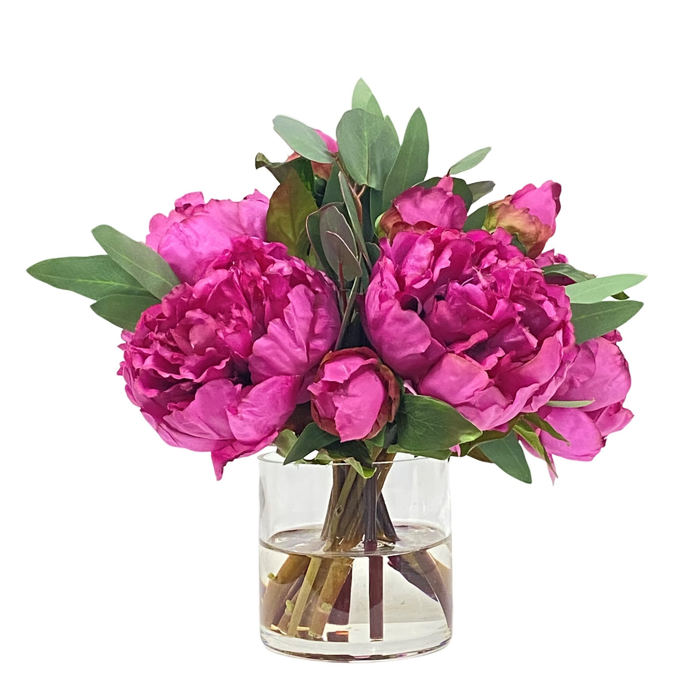 realistic faux peony arrangement for small areas