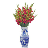 GLADIOLUS IN CHINOISERIE VASE 45"