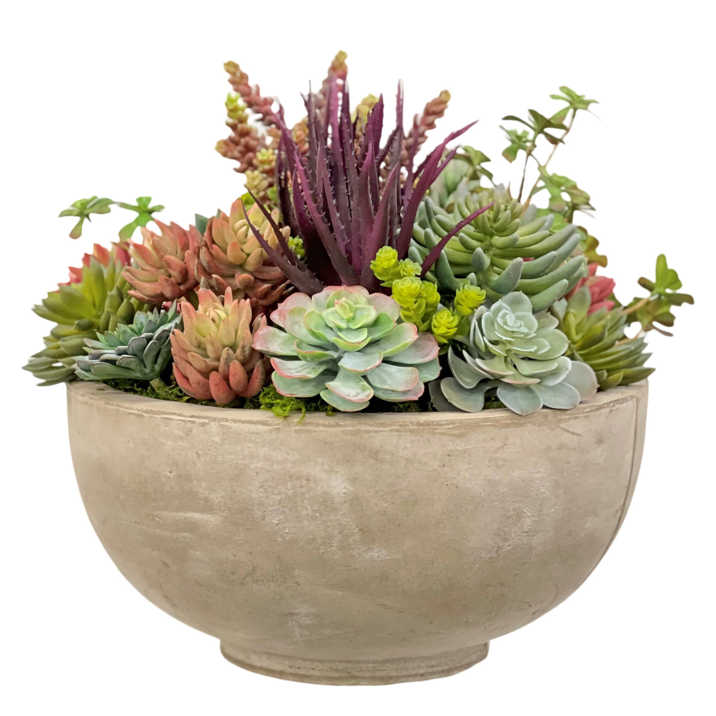 the most realistic looking mix faux succulents arrangement