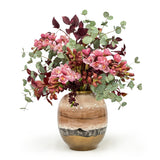 Realistic faux cymbidium orchid floral arrangement for Fall and Autumn season