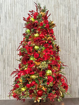 luxury pre-decorated pre-lit ornament faux Christmas tree