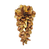 Luxury Gold Magnolia Leaf Teardrop Holiday Swag