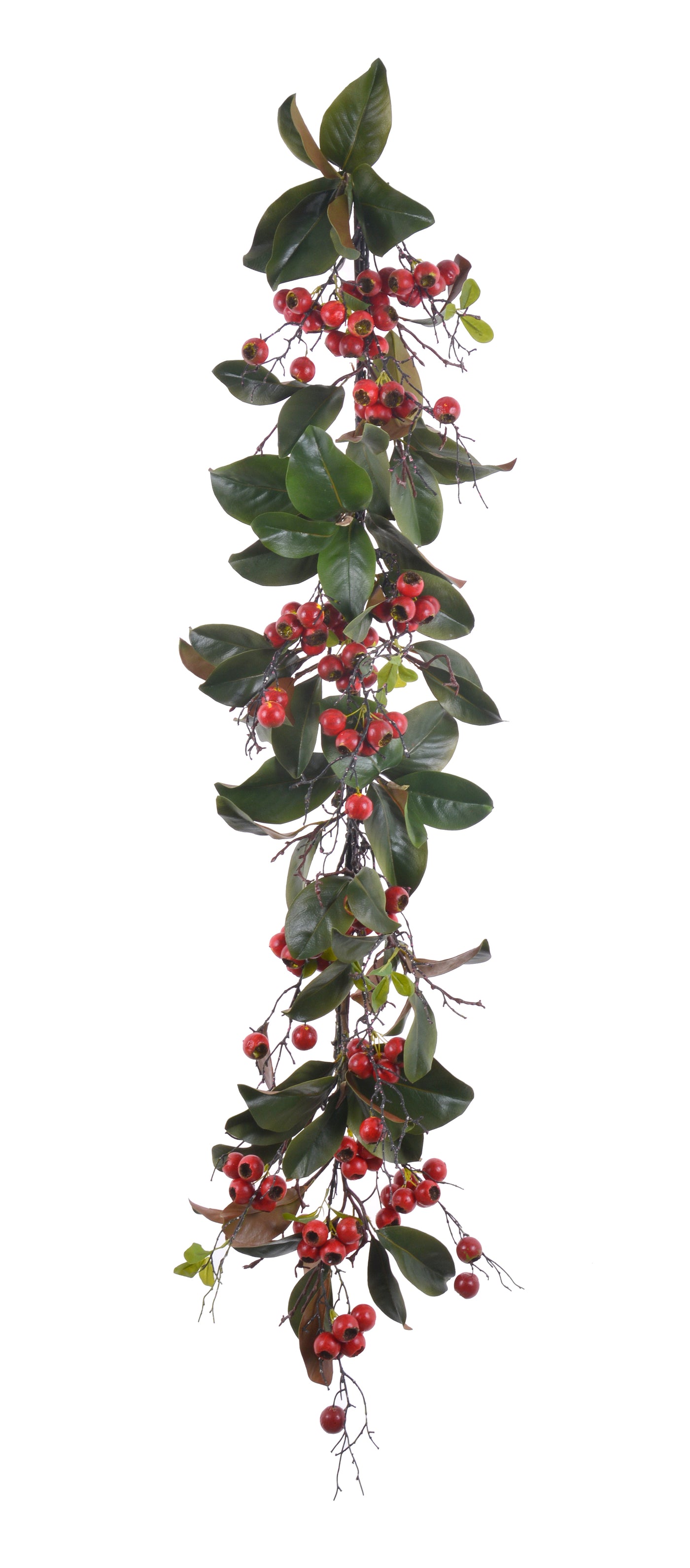 holiday deluxe faux garland red berries