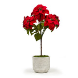 Luxury faux poinsettia potted plant perfect for holiday decorating