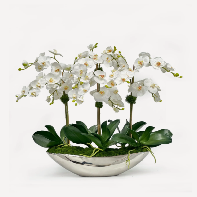 White floral arrangements