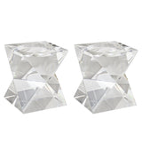 luxury crystal glass candlestick holders for 3-inch candles