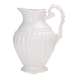 decorative white pitcher for holding flowers