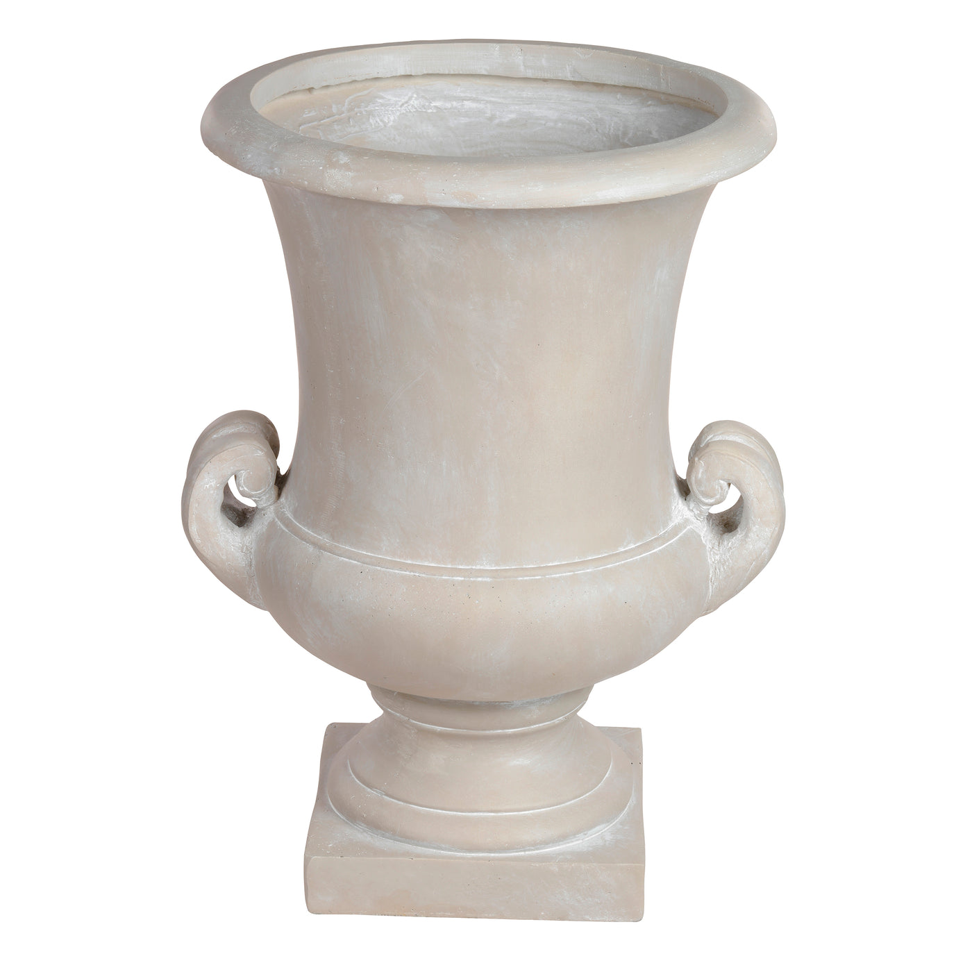 Luxury stonecast urn planter in light grey
