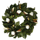 high-quality realistic faux magnolia bud wreath