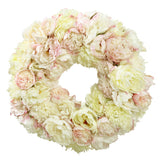 luxury faux peony wreath in cream color