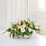 ROSE AND TULIP MIX (WHD068-WH) - Winward Home faux floral arrangements