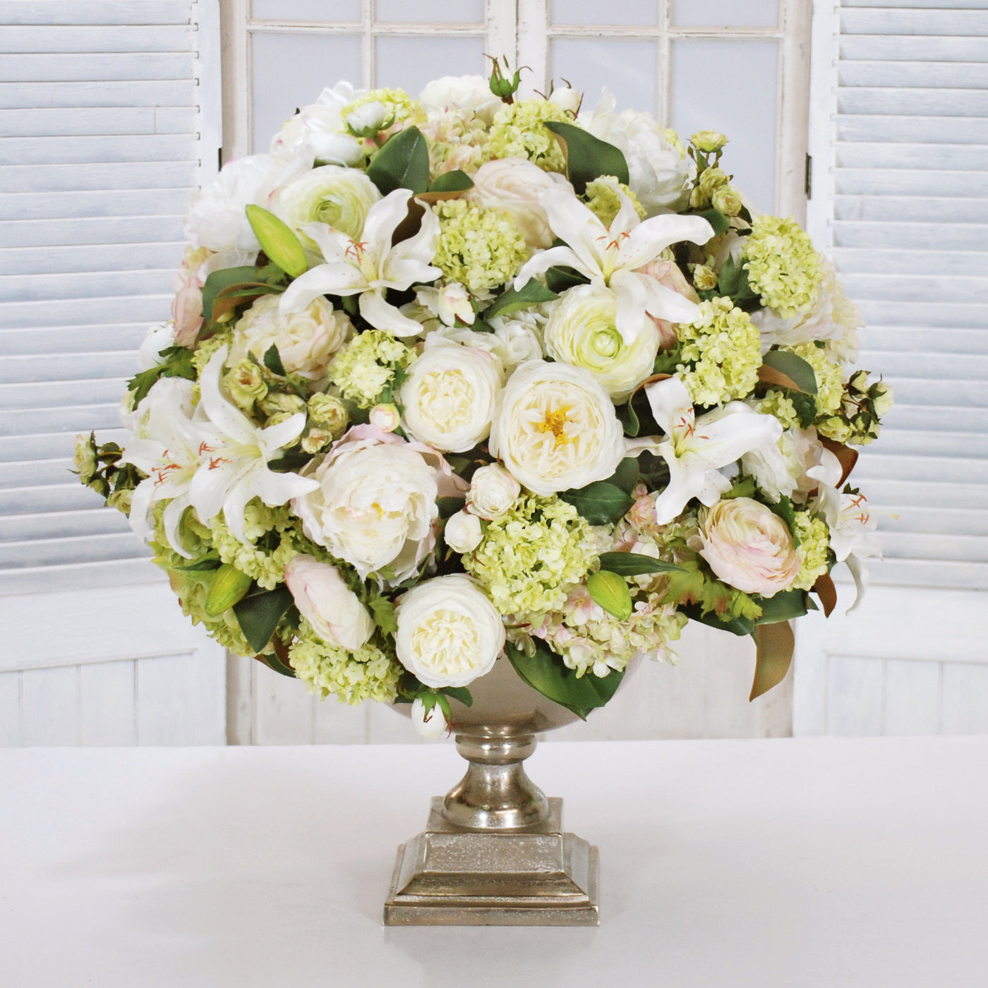 MINI ICON ROSE, PEONY, HYDRANGEA MIX (WHD107-CH) - Winward Home faux floral arrangements