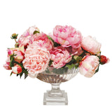 MIXED PEONY IN MEDIUM STRIPE CUT BOWL (WHD131-PK)