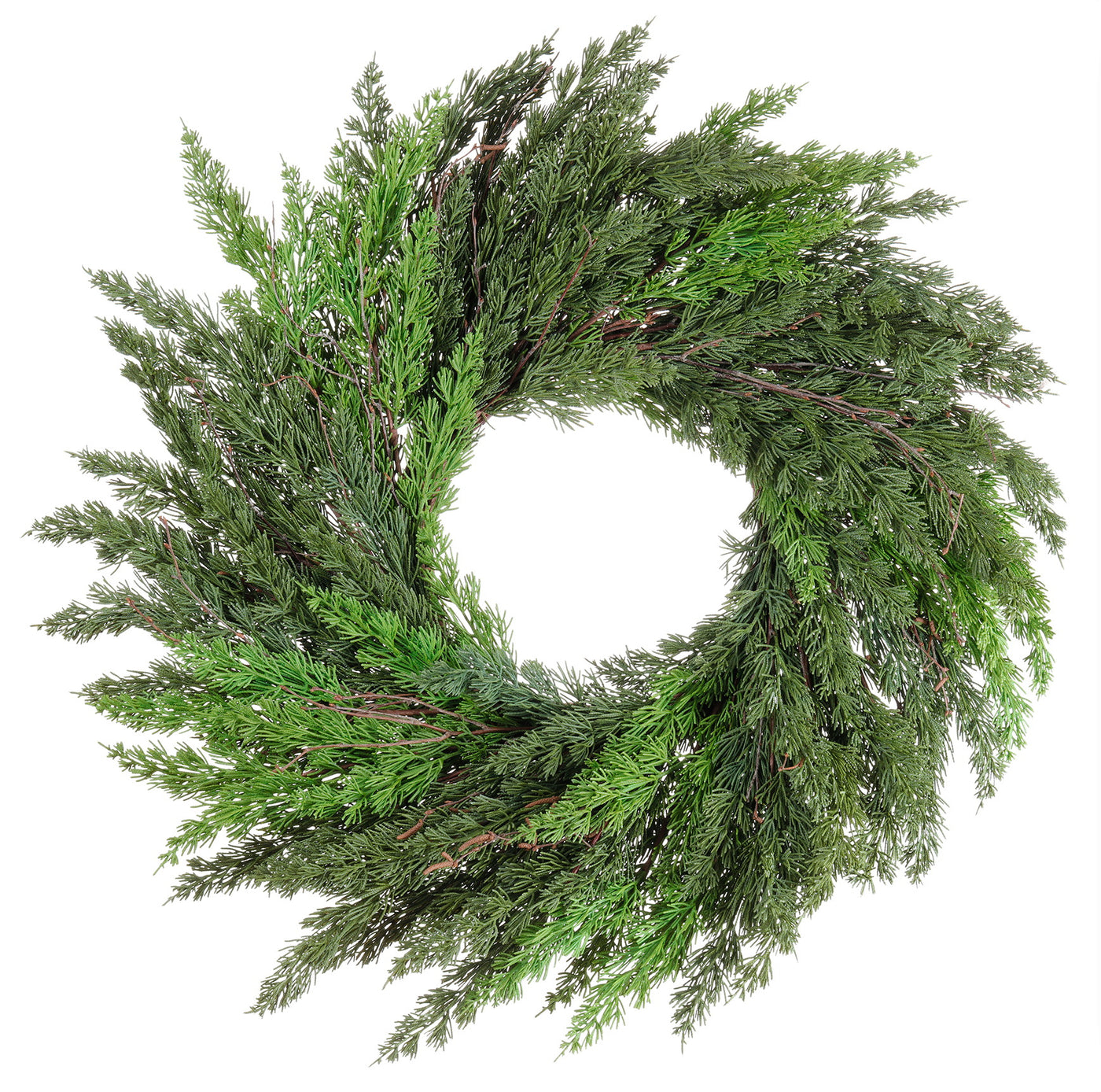 everlasting faux cedar wreath garland