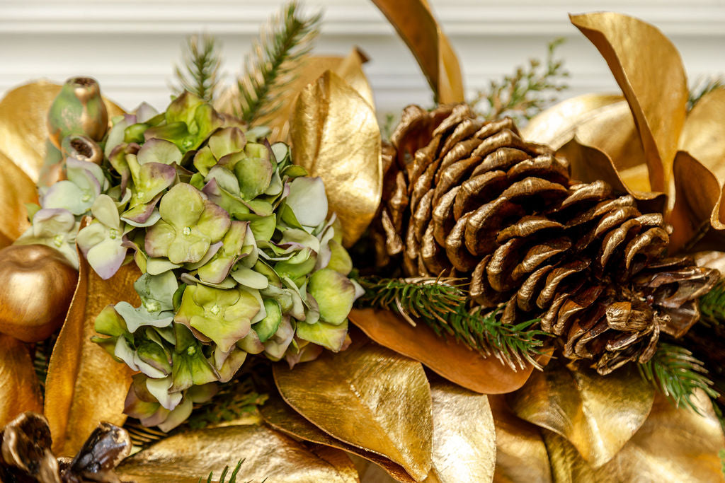 Deluxe Magnolia Leaf/Hydrangea Wreath 30"
