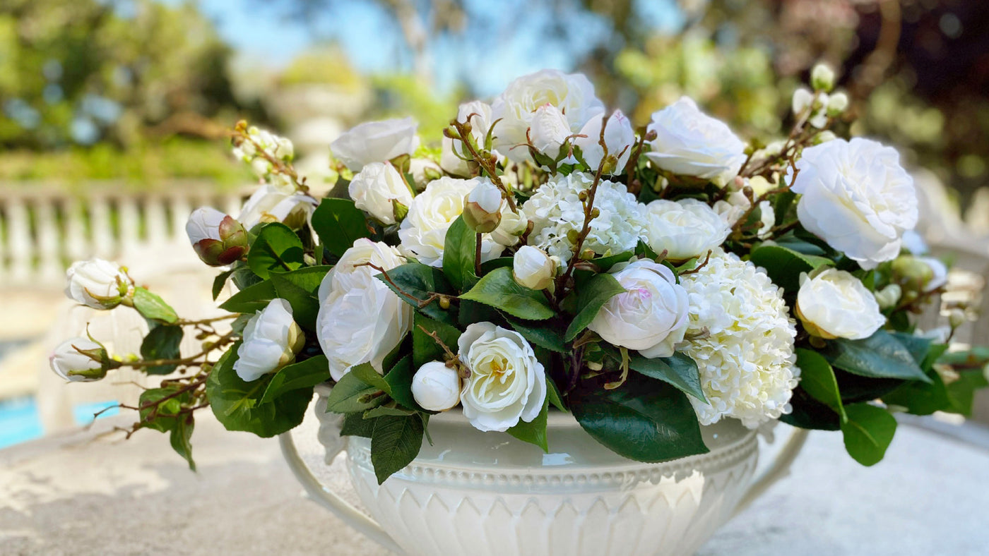 fake flower stems for spring centerpiece - This is our Bliss - This is our  Bliss