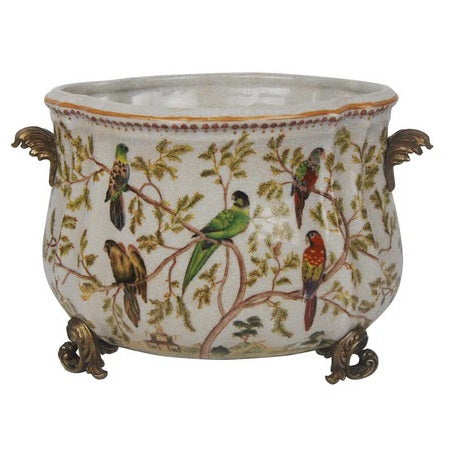 BIRD PRINT PLANTER 8"