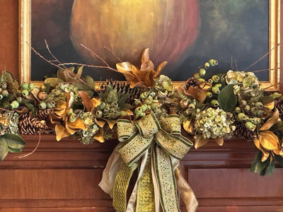 5 ft. Deluxe Magnolia Leaf/Hydrangea Garland