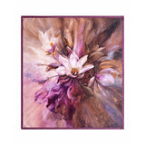 Scarf with a pink Magnolia floral design on a white background