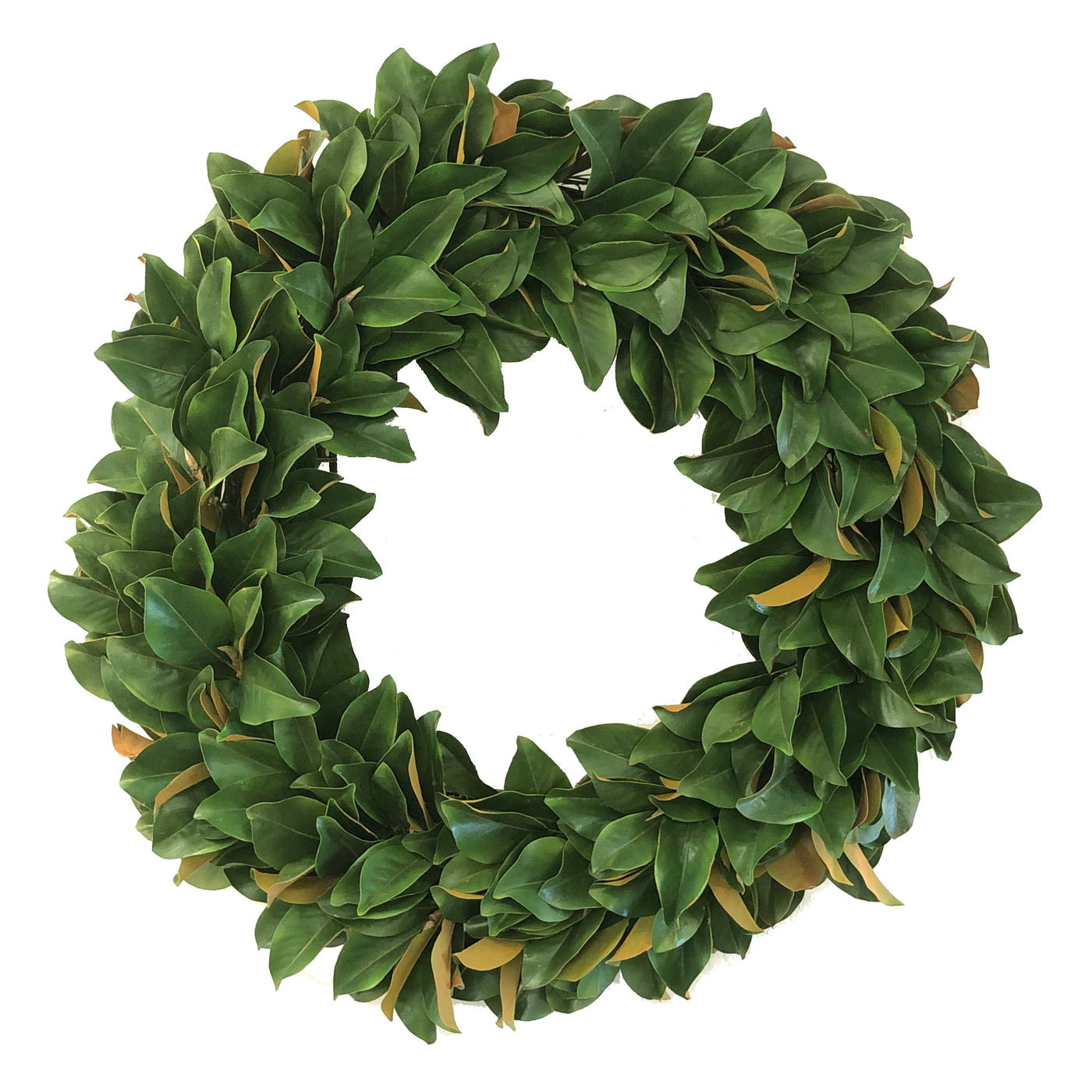beautiful high-quality and realistic faux magnolia leaf wreath