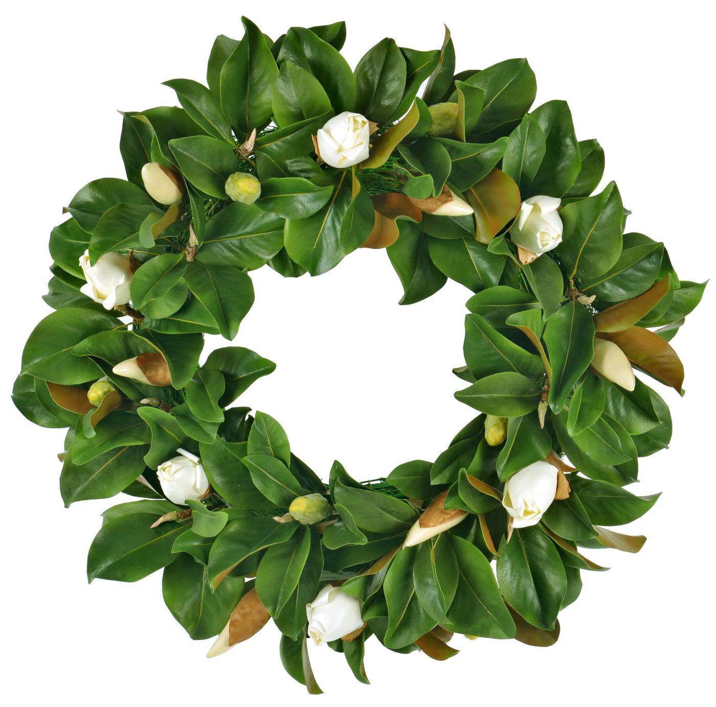 MAGNOLIA BUD WREATH 30"
