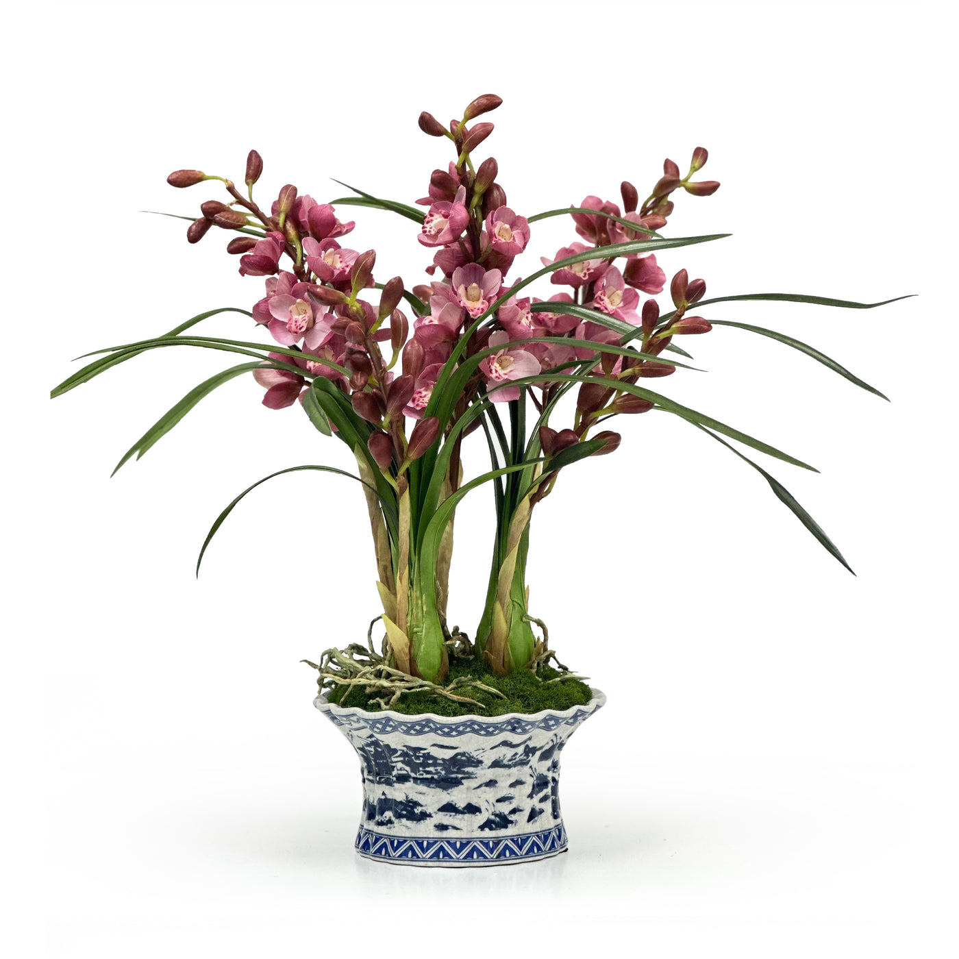 luxury faux orchid cymbidium potted