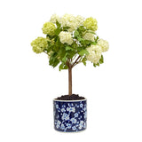 High-quality luxury faux snowball in plum blossom pot made to resemble nature