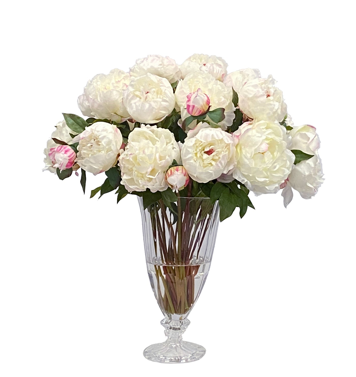 Pink Peony in Illusion Vase 22"