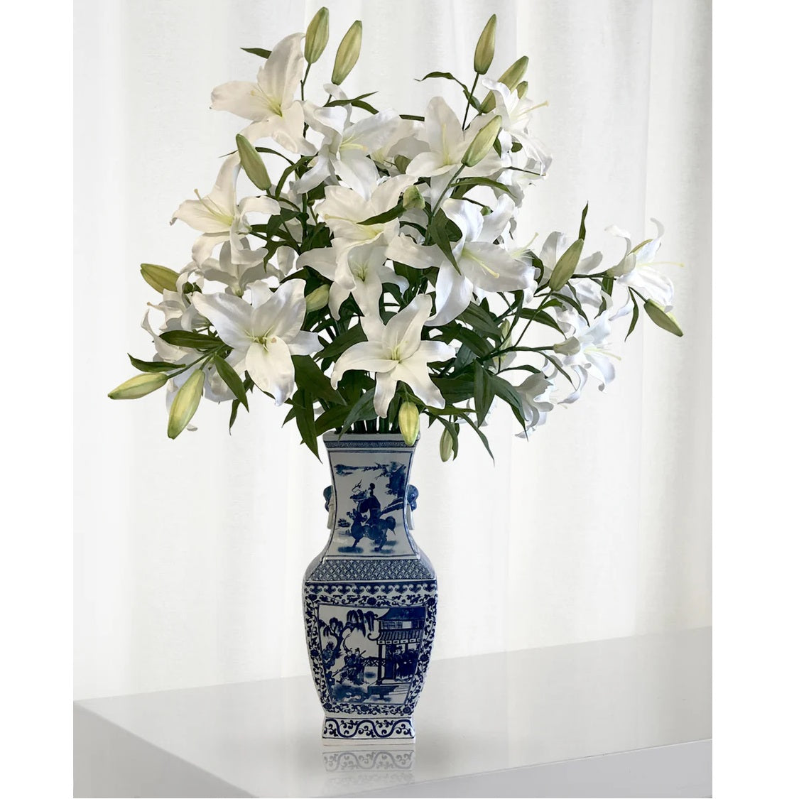 Casablanca Lily in Chinese Vase 45"
