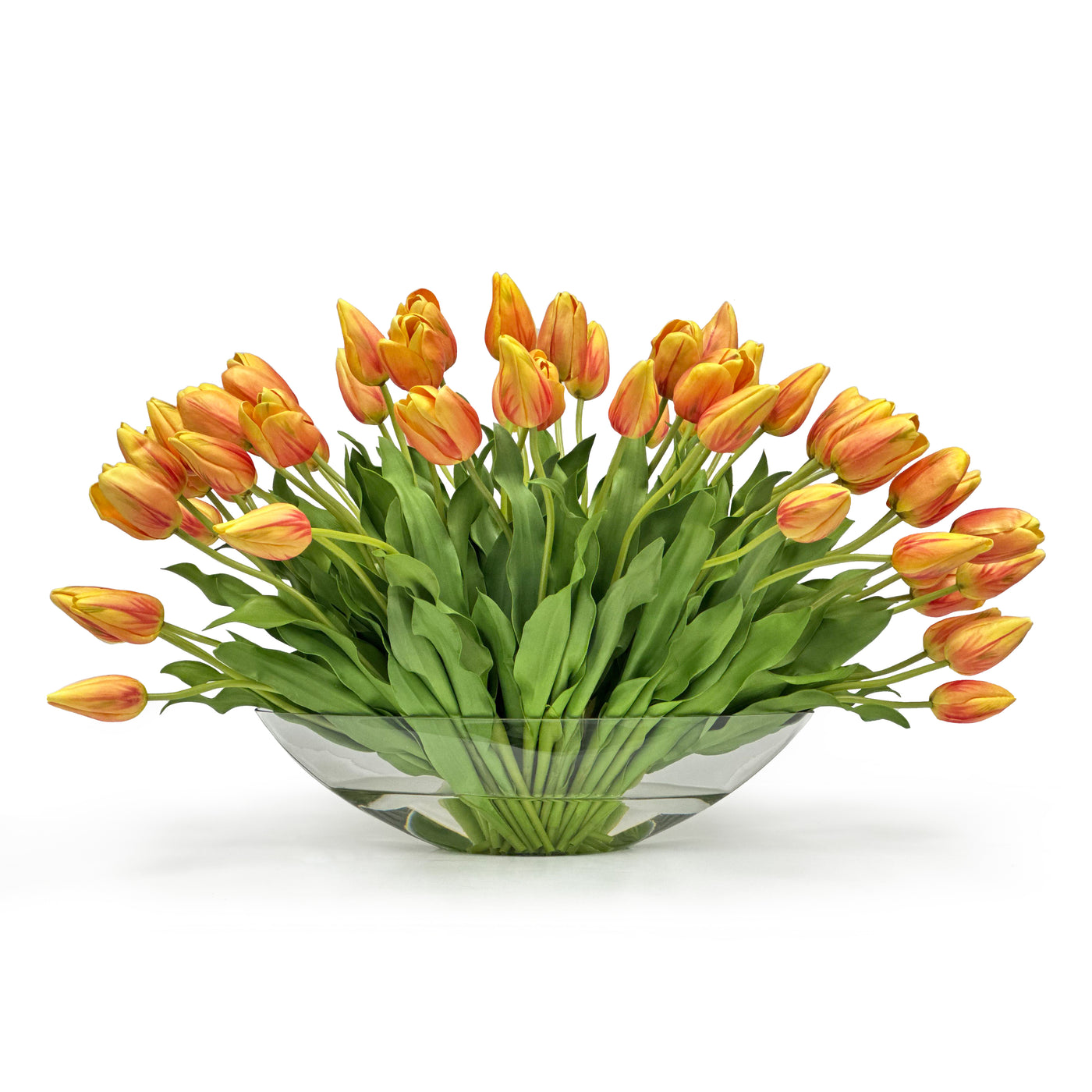 Mix Tulip in Boat Glass 19"