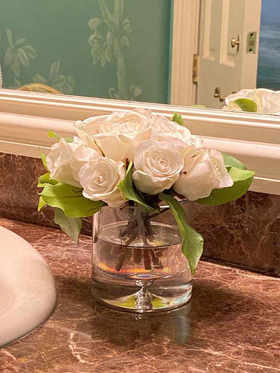 Rose Bouquet in Vase 8"