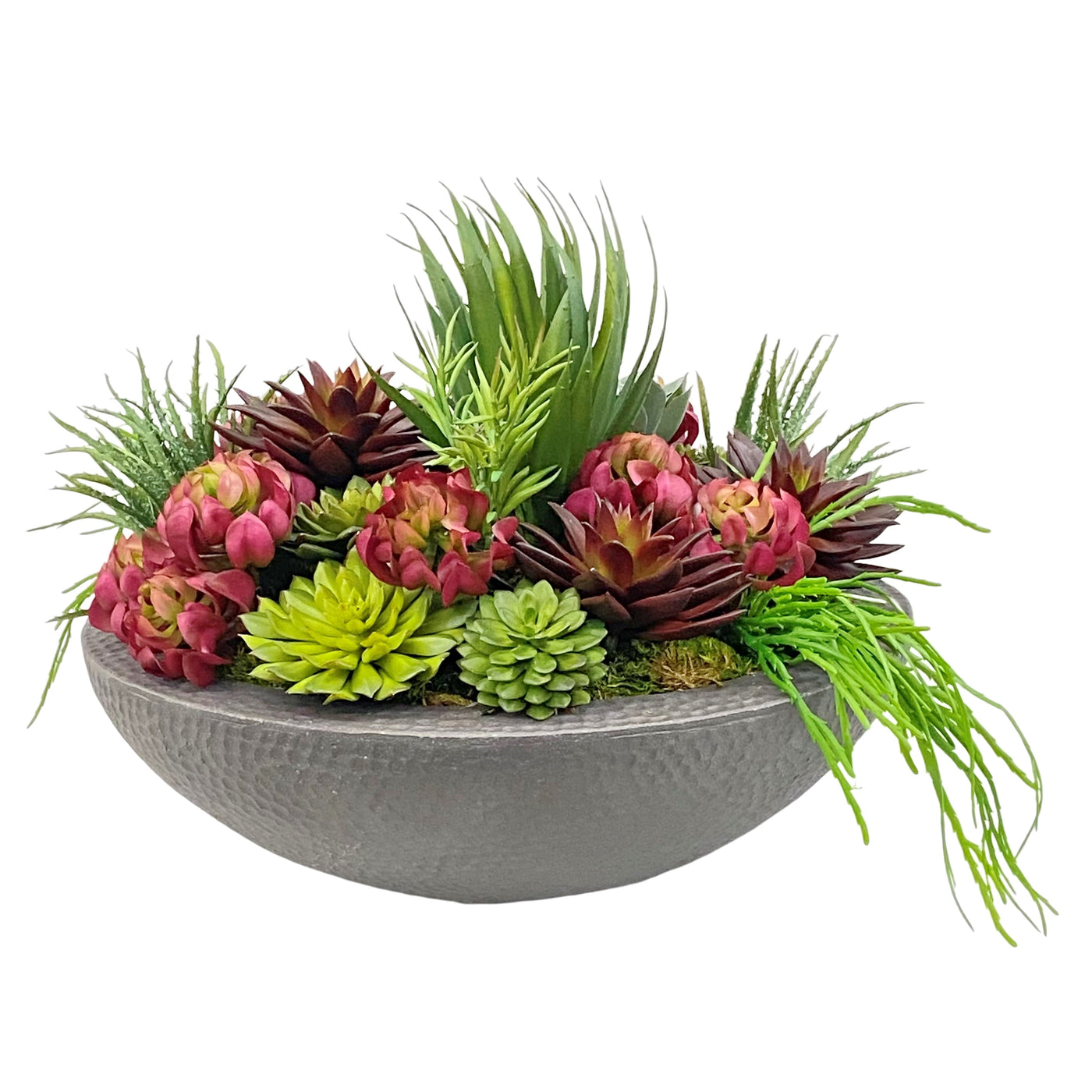 high-quality faux succulents arrangement