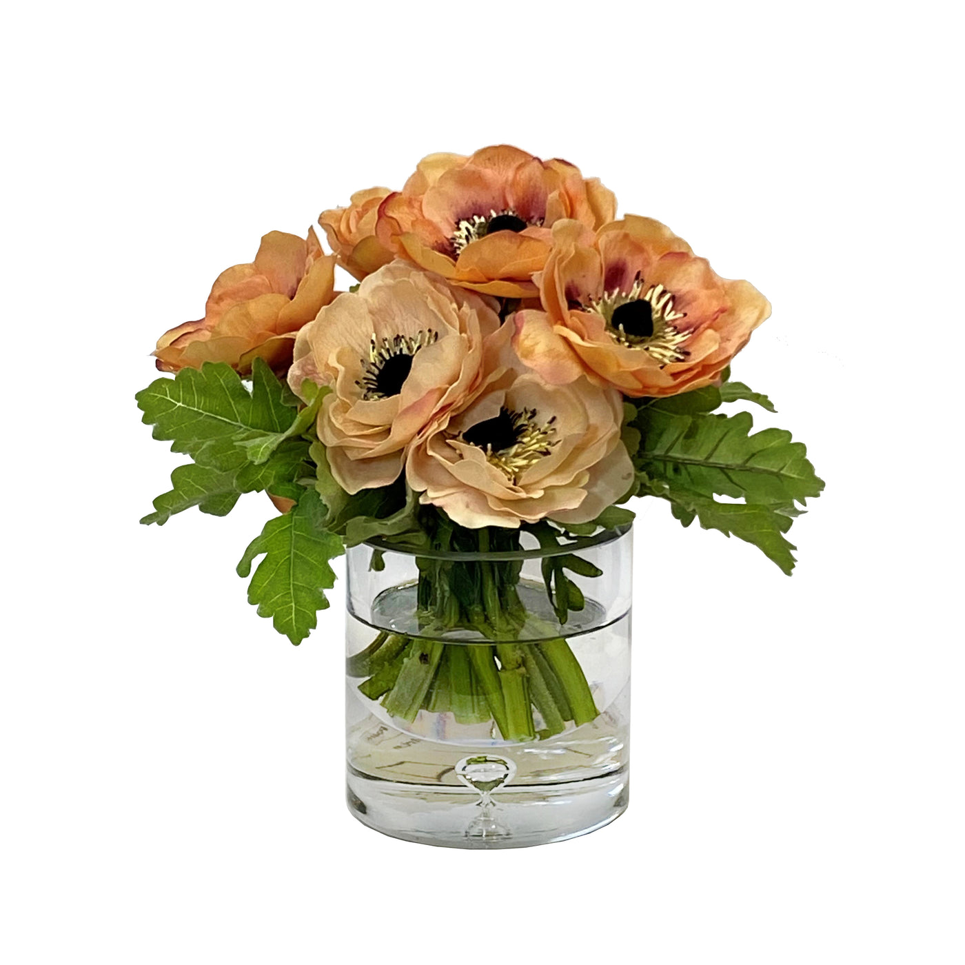 small faux flower arrangement using Real Touch faux anemones