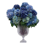 High-quality luxury blue Hydrangea in Diamond Cut Vase