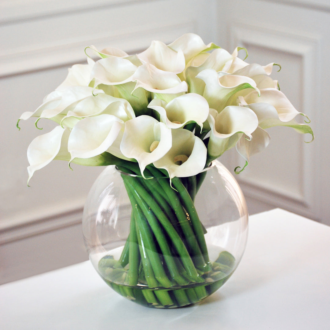 glass lily flower Contemporary Calla Lily in Glass