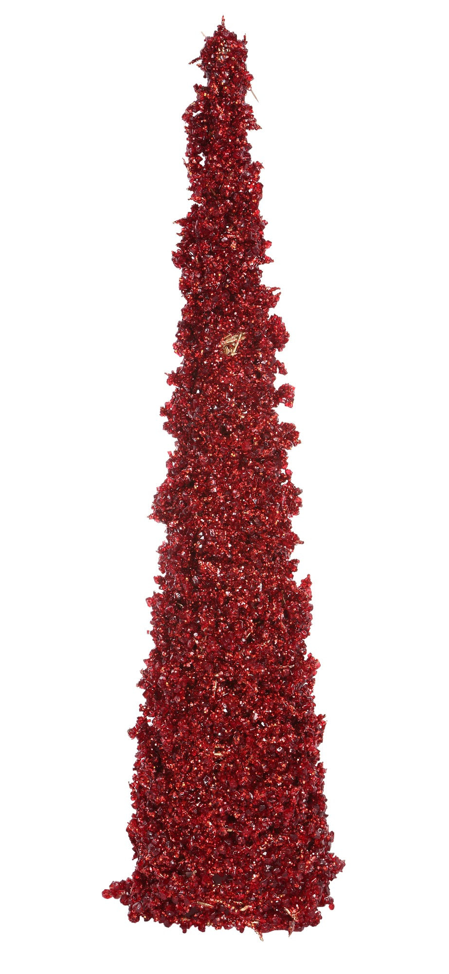 red Christmas cone tree holiday decor