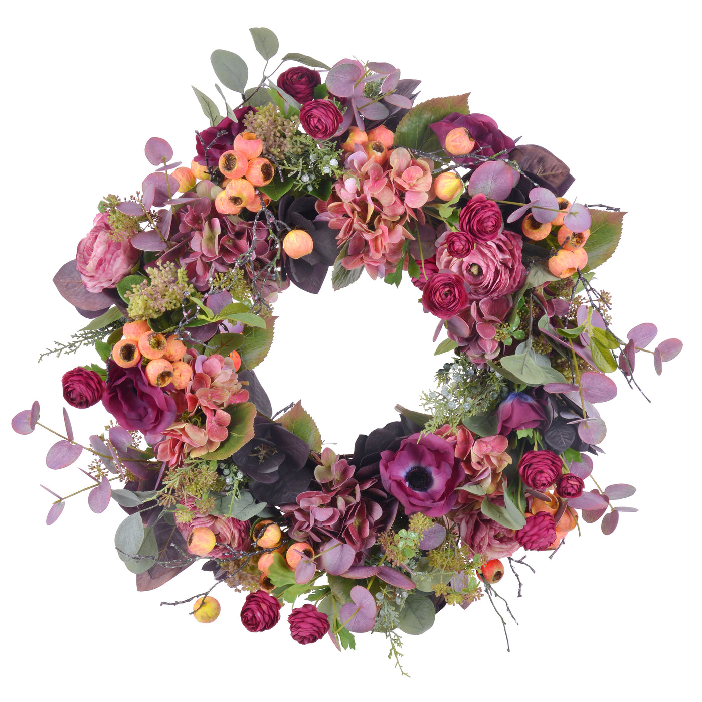 high-quality handcrafted faux wreath for fall and holidays