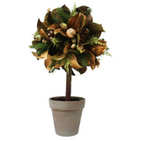 potted faux magnolia luxury holiday decor