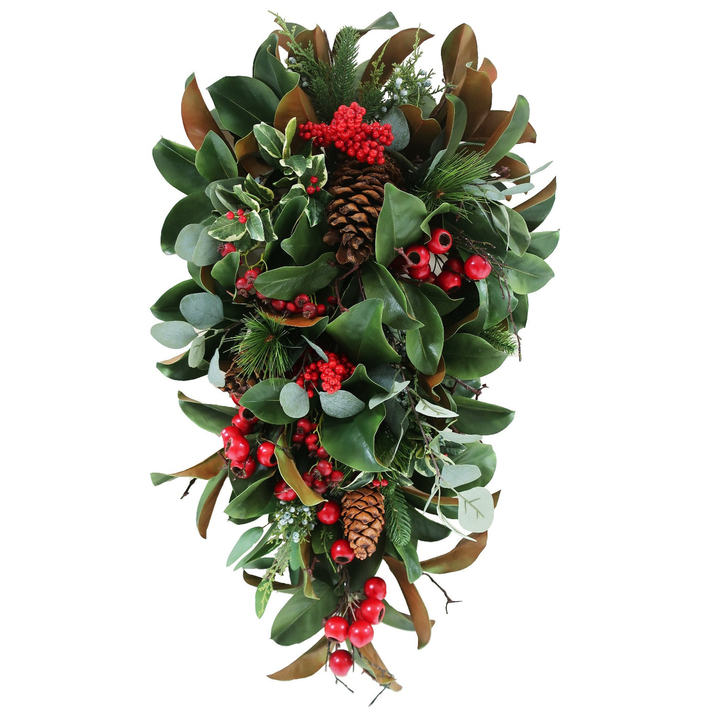 deluxe holiday teardrop swag mantel decor