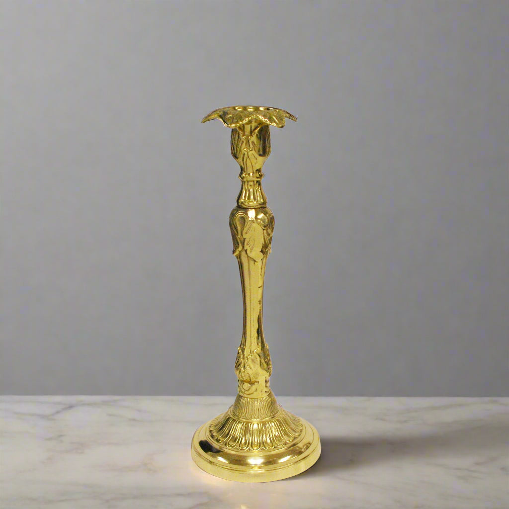 French-style gold candlestick holder