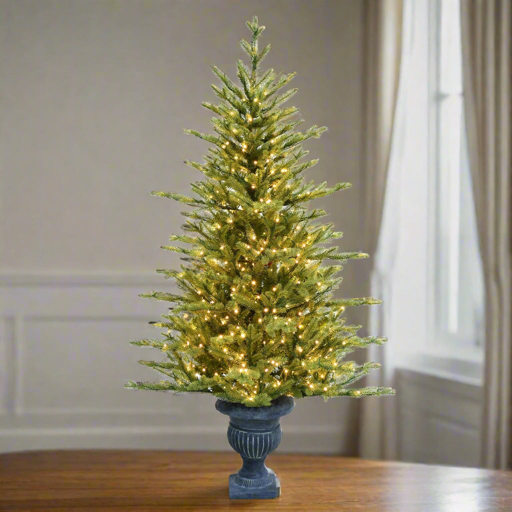Luxury pre-lit tabletop faux Christmas tree