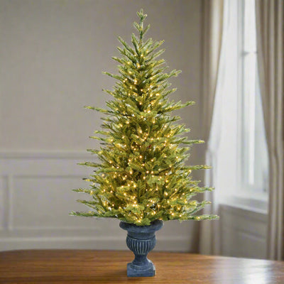 Luxury pre-lit tabletop faux Christmas tree