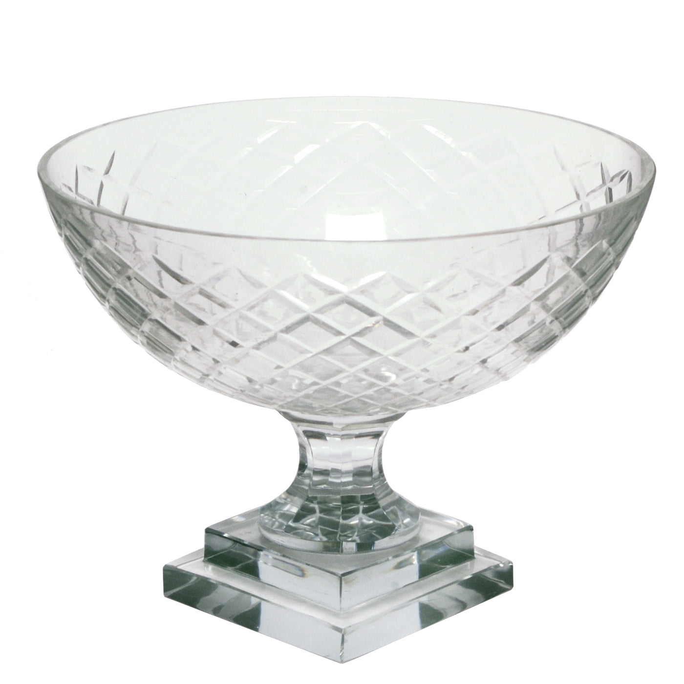 high-end luxury diamond-cut glass vase