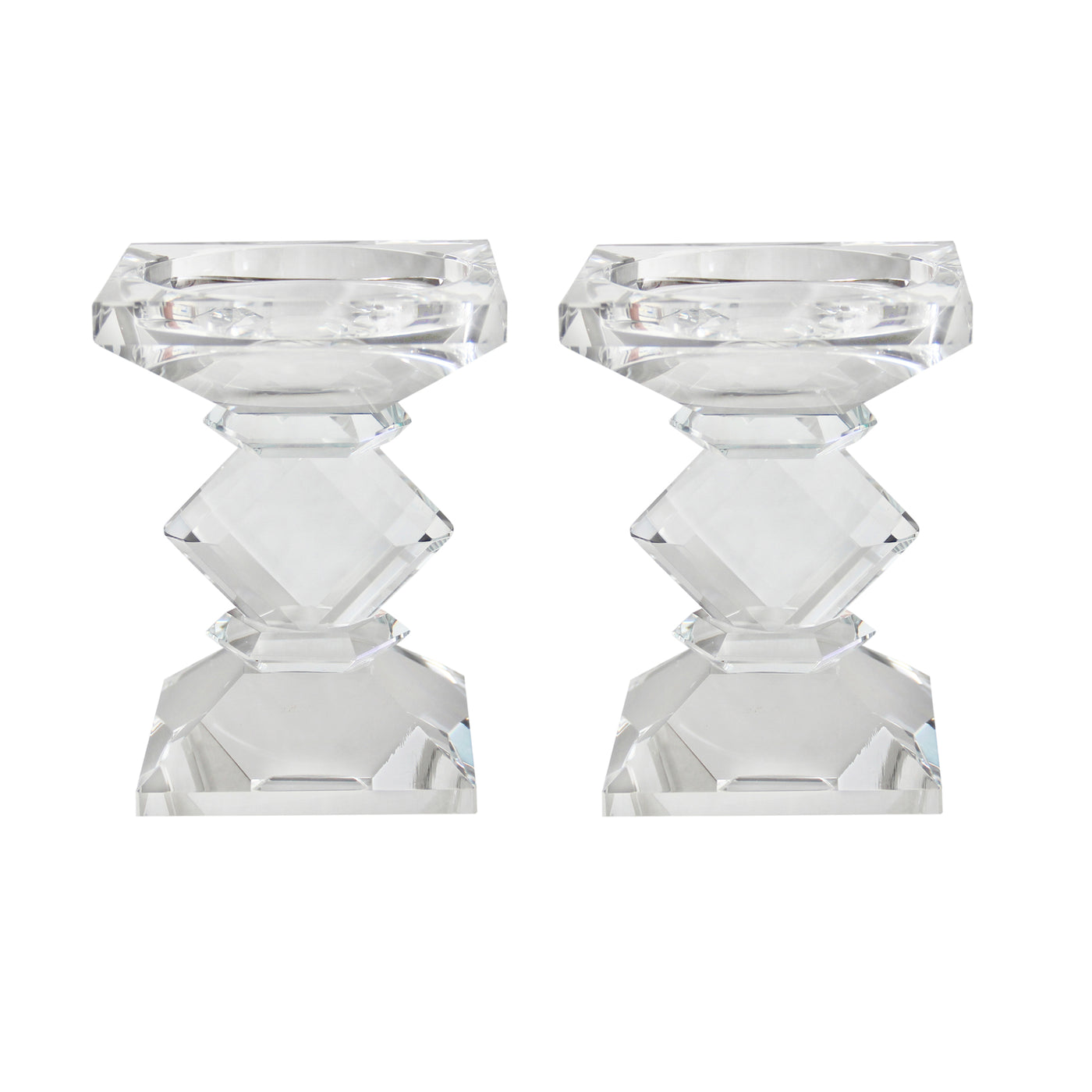 high-end crystal glass candlestick holders