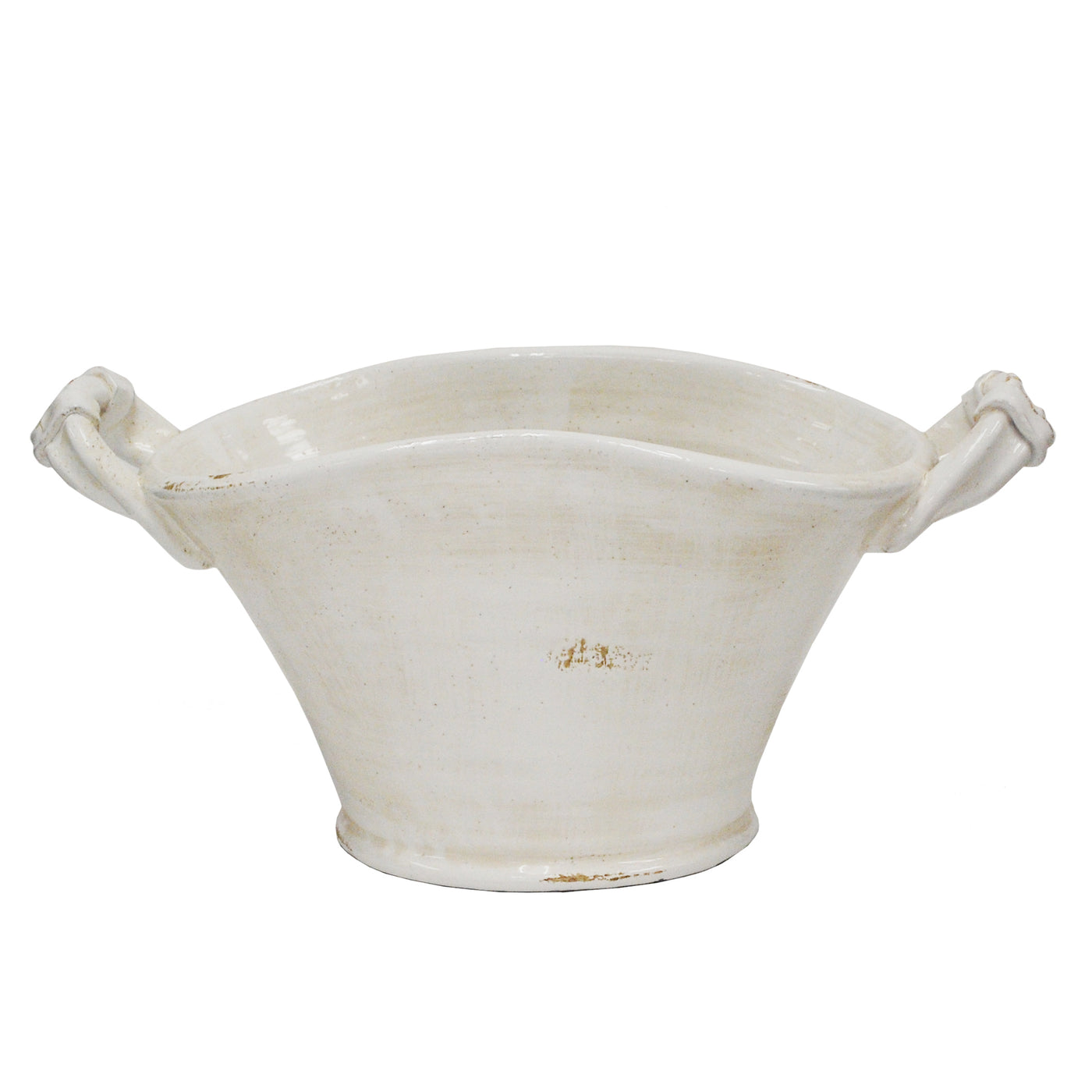 luxury antique white planter with handles
