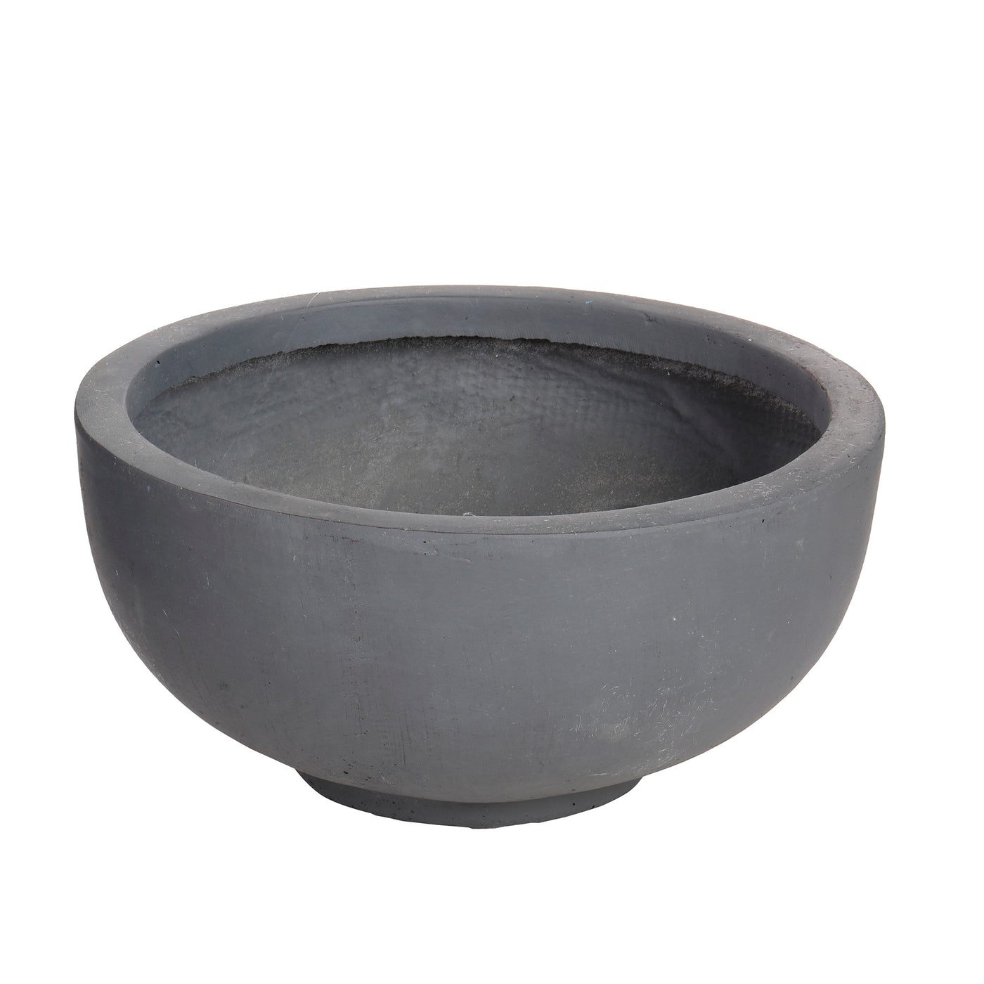 Finest quality stonecast bowl planter in charcoal