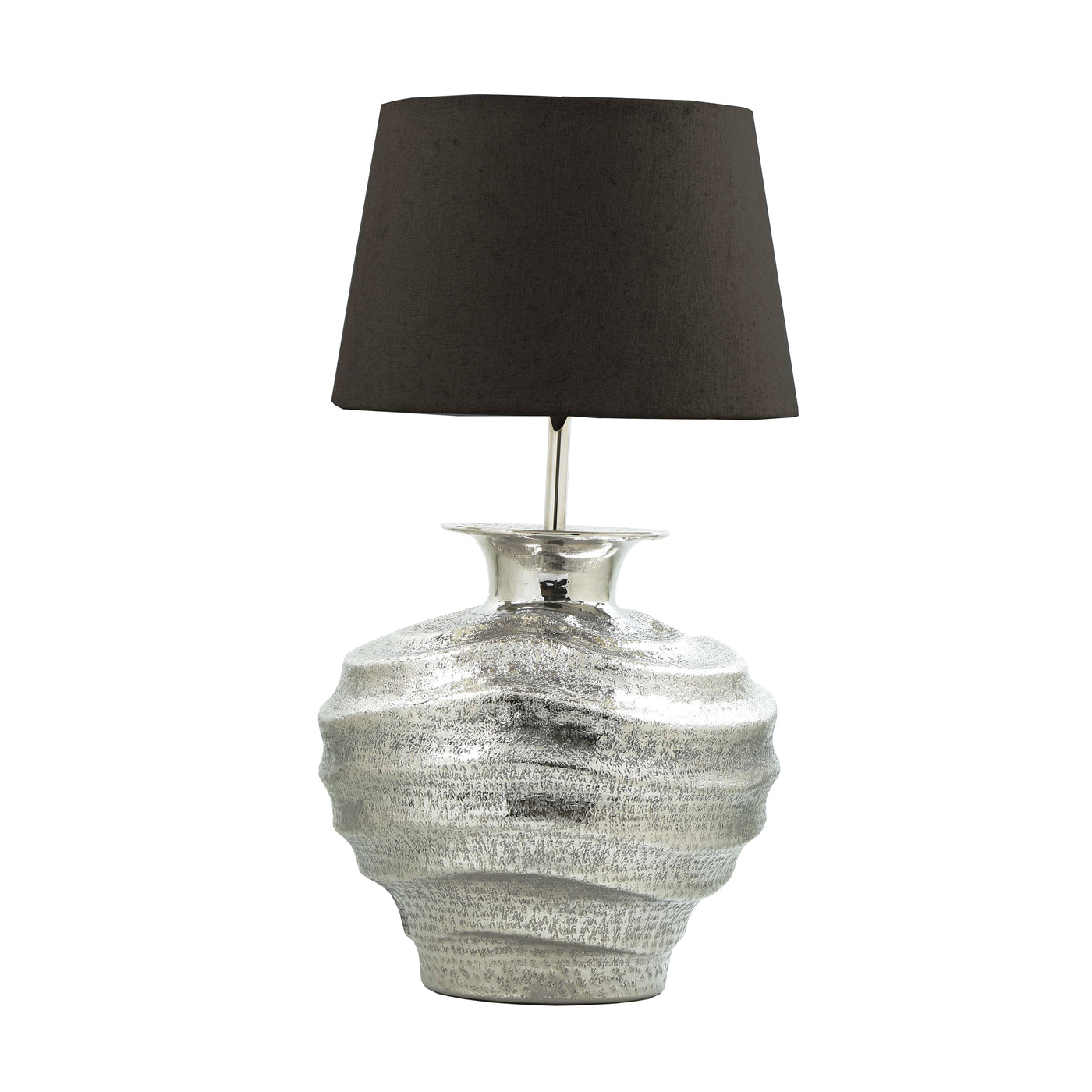 TABLE LAMP WITH BLACK SHADE 18"